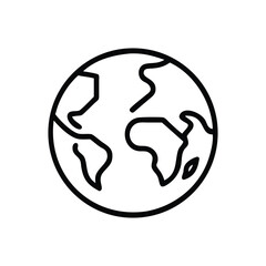 Sleek Black Globe Icons Vector Set for Global Travel and Geographic Design Projects