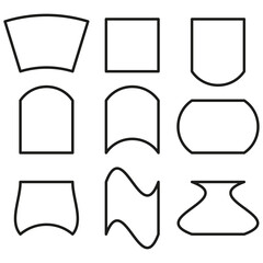 Geometric shape collection. Basic form elements. Mathematical figure Vector. Educational symbol set.