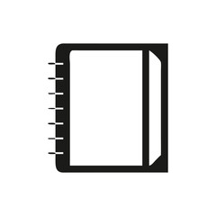 Sleek Black Notebook Icons Vector Set for Education Tools and Office Design Projects
