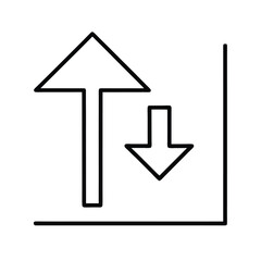 emergency exit arrow displayed on internal wall signage Vector illustration