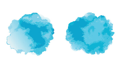 Artistic Blue Vector Watercolor Splashes for Creative Backgrounds, Artistic Designs, and Modern Graphic Illustrations