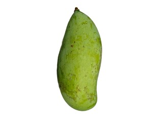 green mango isolated on white