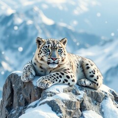 Obraz premium snow leopard portrait
