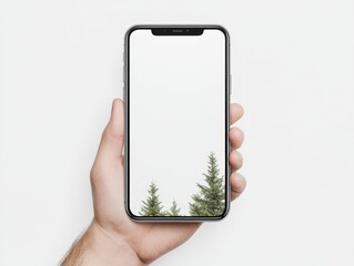 Smartphone holding two trees