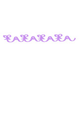 Adorable hand-drawn seamless border of bows and ribbons, perfect for stationery, scrapbooking, and invitations in lilac