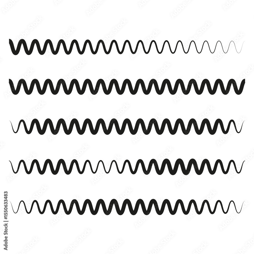 Poster wavy lines pattern. horizontal wave design. flowing geometric texture. vector illustration backgroun