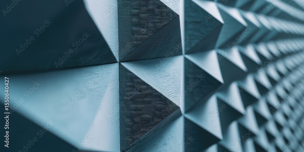 Aufkleber a close-up of soundproof panels inside a manufacturing unit, showing advanced noise reduction techno