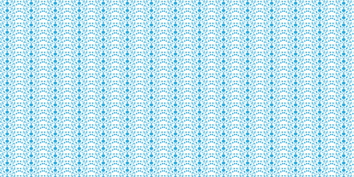 This image showcases a repeating, light blue pattern with intricate, detailed designs.