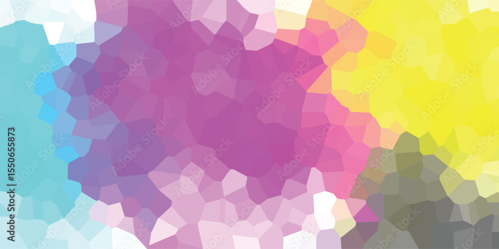 Poster abstract geometric polygonal pattern of vibrant colors creating a modern digital design background f