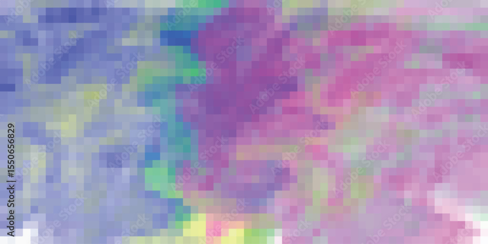 Aufkleber abstract pixelated watercolor texture in various colors creating a soft and colorful artistic backgr