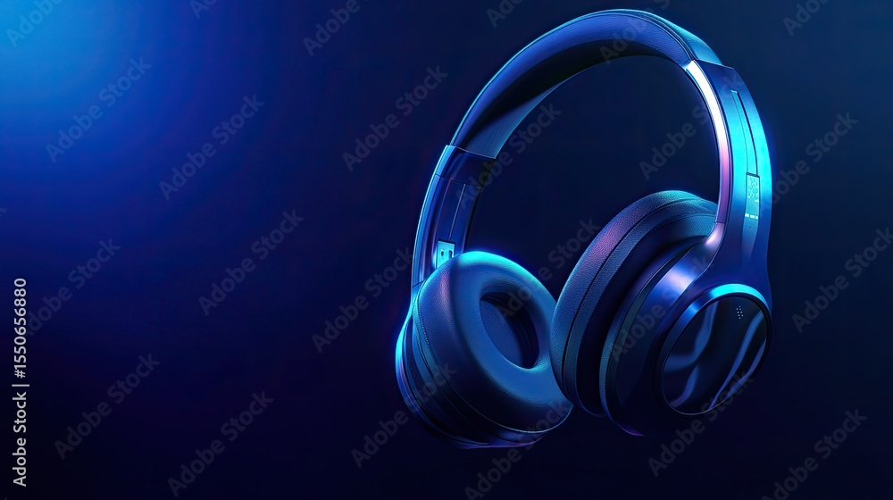 Poster noise-canceling headphones exhibiting memory foam earcups and bluetooth functionality, blending comf