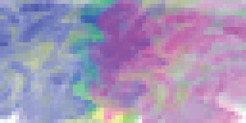 Abstract pixelated watercolor texture in various colors creating a soft and colorful artistic background design