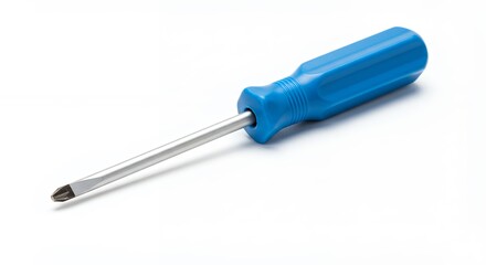 Fototapeta premium Blue handle screwdriver isolated