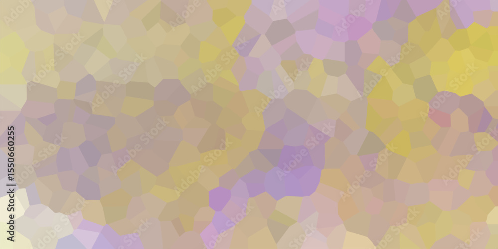 Poster mosaic pattern displaying soft color palettes of yellow and purple suitable for various graphic desi