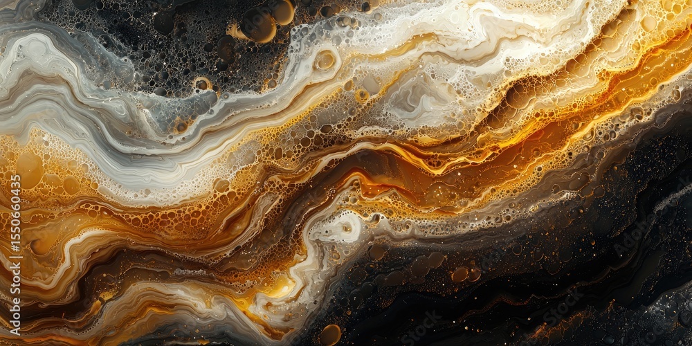 Aufkleber An abstract scene where fluid art backgrounds feature dynamic and flowing patterns, incorporating a variety of gradients and color transitions to create a rich and immers