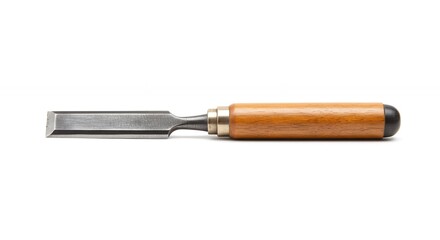 Woodworking chisel tool on white background