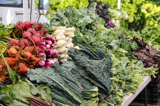 An assortment of vegetable in the market for healthy food concept. 