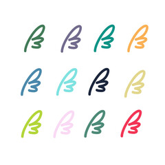 Obraz premium Set of seamless colorful scribbles can be used for decorating business furniture, posters, banners.