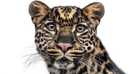 Fototapeta premium Closeup Portrait of a Young Leopard Cat