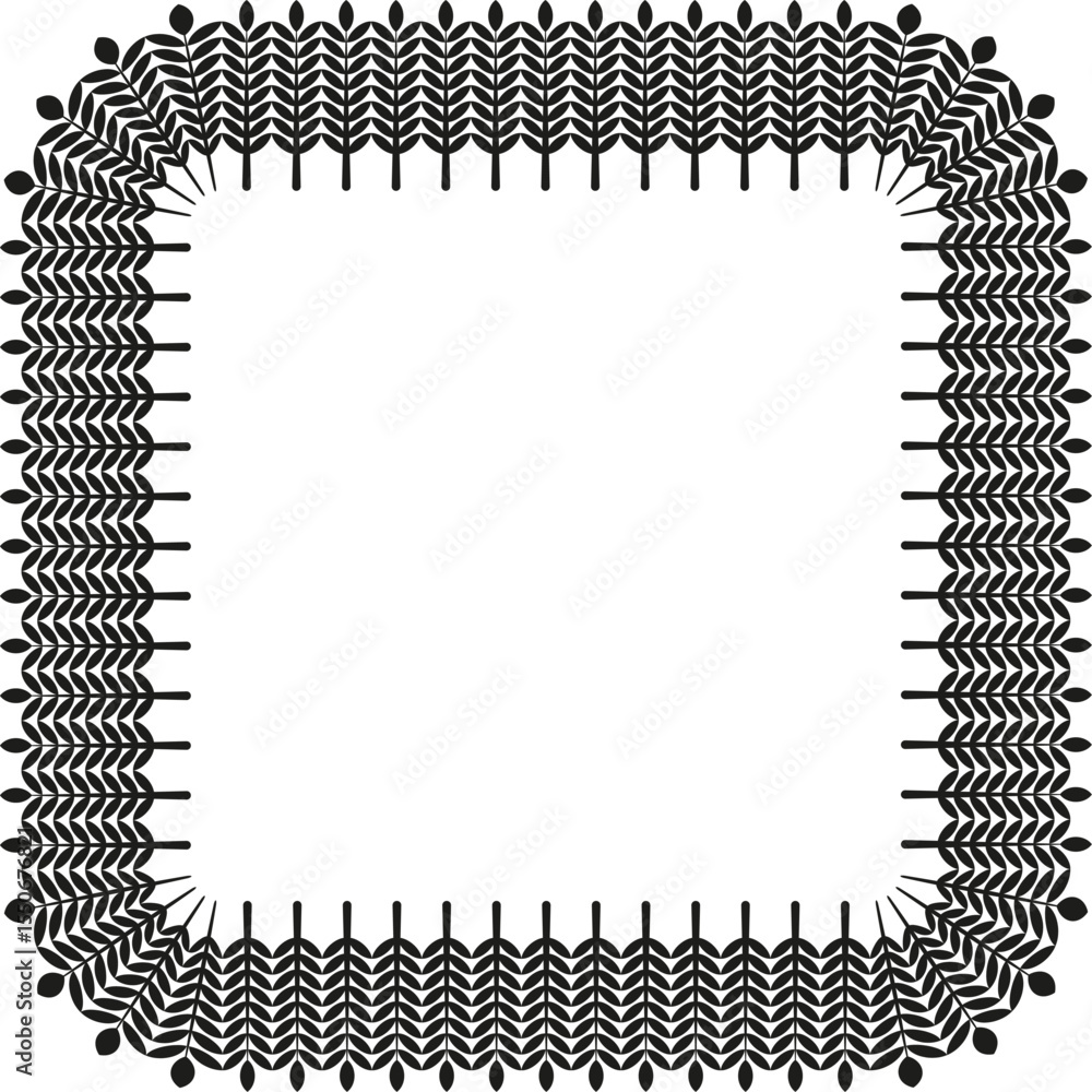 Poster decorative border frame. ornate rectangle shape. abstract pattern vector. geometric element illustra