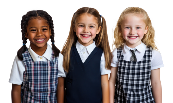 PNG Diverse elementary school students happy diversity portrait. - Powered by Adobe