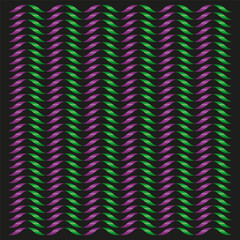 Green wave pattern. Chevron zigzag lines. Flowing stripe Vector. Rhythmic movement design.