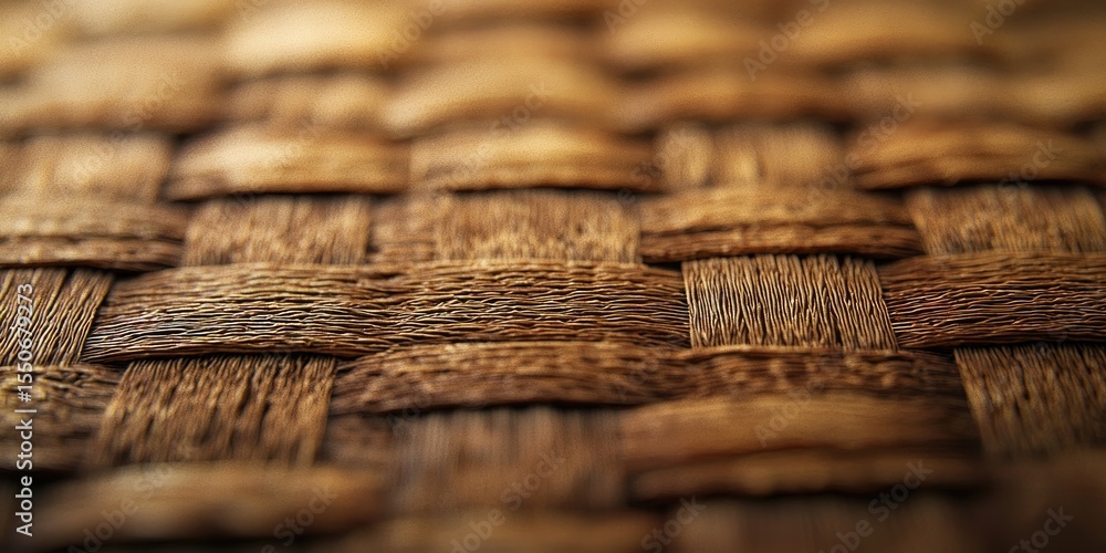 Poster High-resolution close-up of woven patterns featuring rich textures and subtle shadows, ideal for creating tactile layered designs.