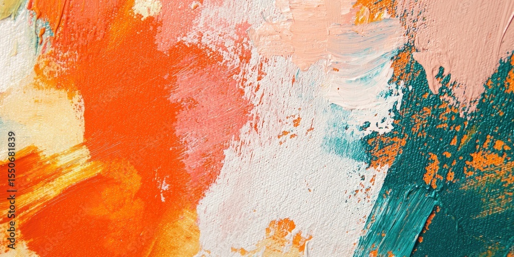 Poster painterly patterns showcasing visible brushstrokes and layered textures, perfect for expressive arti