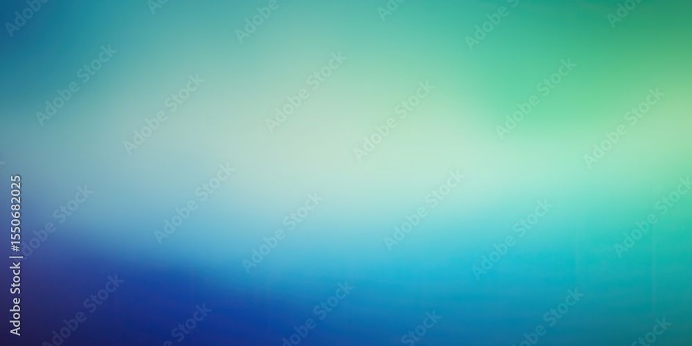 Poster A detailed shot of a smooth gradient blending from blue to green, focusing on the seamless transition and tranquil effect it produces.