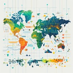 A map with different types of the world