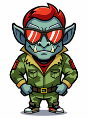 vampire army mascot character design