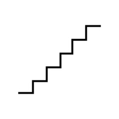 Fototapeta premium minimalist stair Icon. upward step symbol step to success. stairs symbol flat illustration on white background