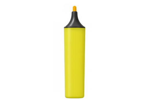 Yellow highlighter marking vertical position against clear backdrop, highlighting potential