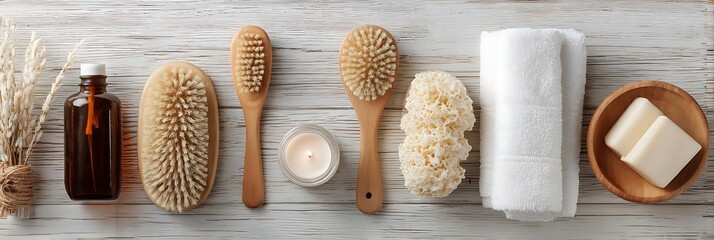 Culinary border of rosemary, salt, pepper and oil