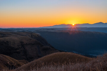 阿蘇　大観峰　夜明け