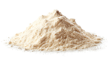 Heap of protein powder – high-resolution close-up on transparent background