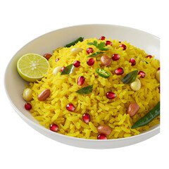 Delicious Upma Recipe with Pomegranate Seeds Peanuts and Lemon Garnish a vibrant and flavorful Indian breakfast food