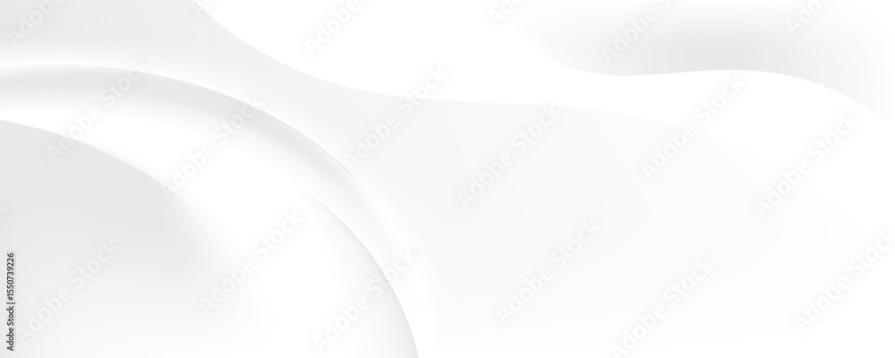 Aufkleber Vector gray line background curve element with white space for text and message design, overlapping layers, vector