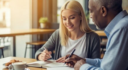 Diverse Group of People Collaborating Effectively in a Bright Modern Office Meeting Room Discussing Business Strategy and Project Development