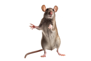 Close-up of a Rat: Detailed View of Rodent Anatomy and Behavior transparent background png