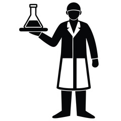 lab technician element isolated lab sample tray on white background