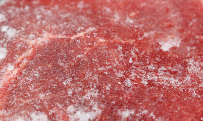 raw beef steak. Raw Red Meat. Meat Selective Focus. Meat Texture.