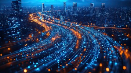 Blueprint for smart city traffic management center with driven traffic flow analysis and incident response systems.