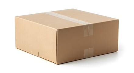 Simple shipping, delivery, or storage box template for branding. (AI Generated)
