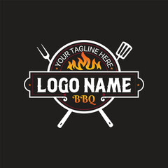 "BBQ Logo Design Template for Steakhouse or Smokehouse"