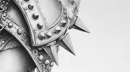 Detailed close-up of armor detail