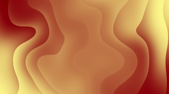 Abstract maroon and yellow gradient wave 4k motion background seamless looping