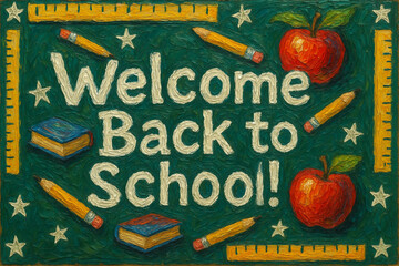 Colorful Back to School Welcome Art
