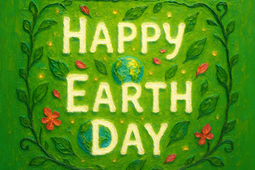 Earth Day Celebration with Green Nature and Glow