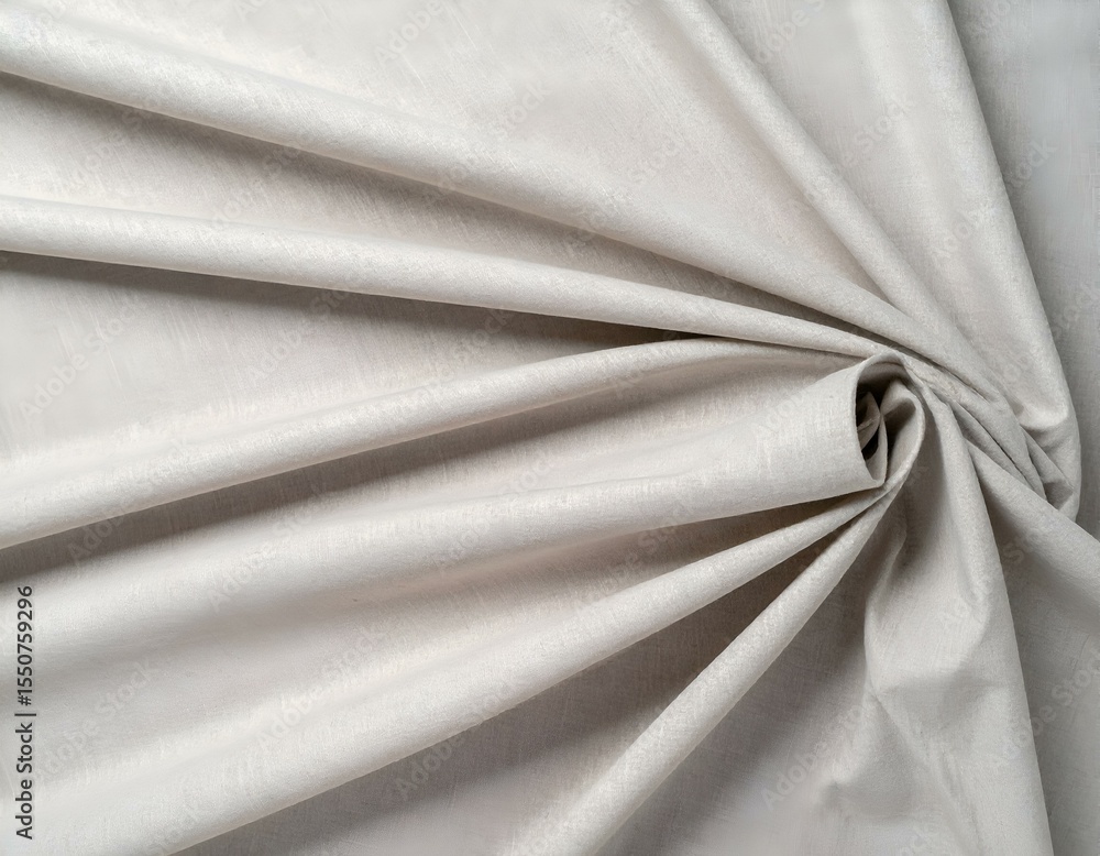 Poster smooth, wavy texture of a light fabric with soft folds. ideal as a minimalist background or for text